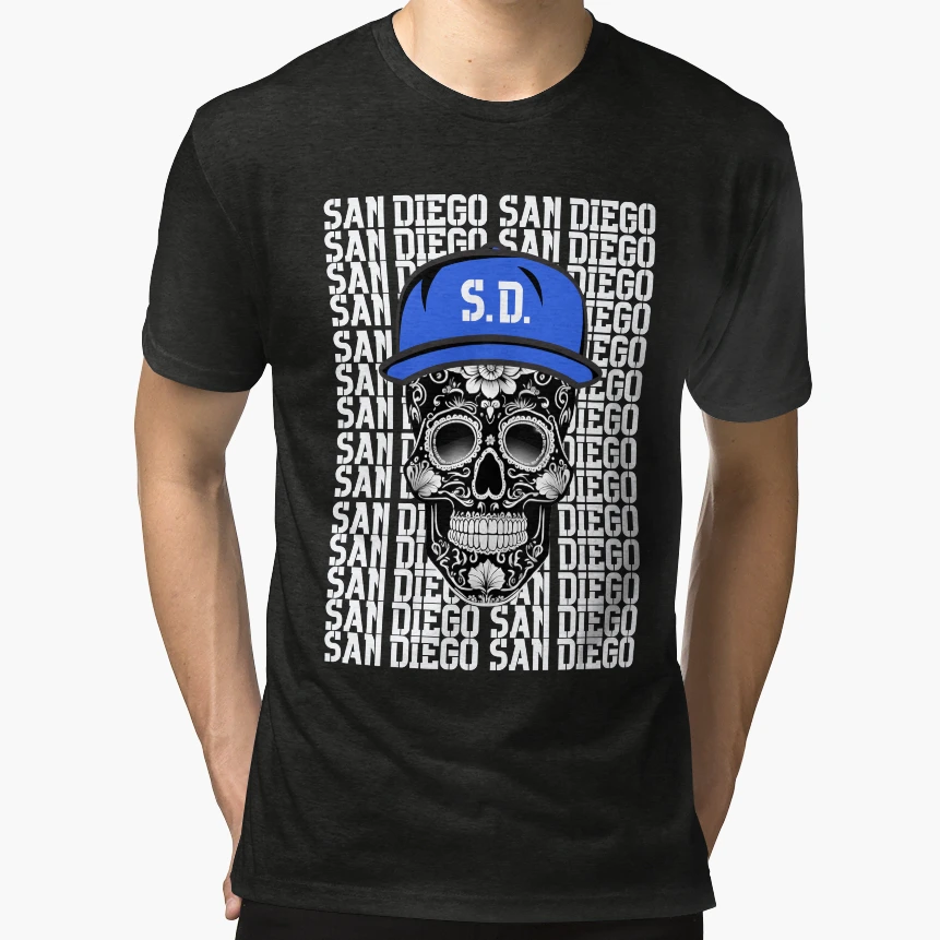 San Diego Sugar Skull T-Shirt - Casual Everyday Wear Unisex - T-Shirt, Sweatshirt, Hoodie