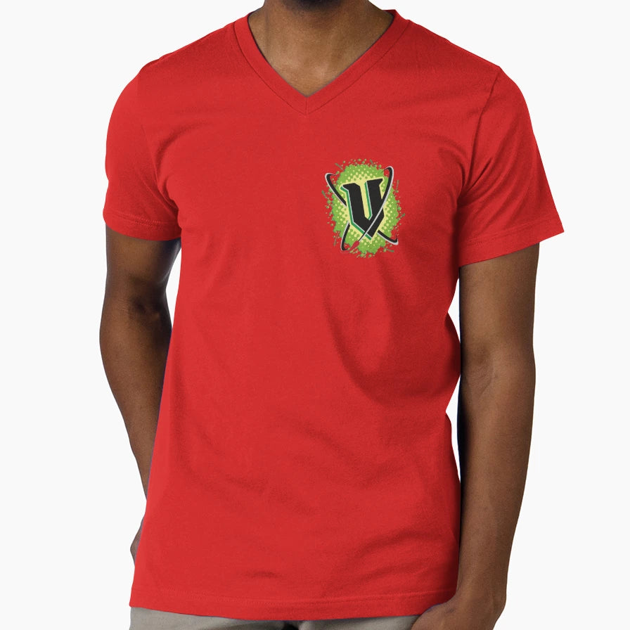 V Energy Logo Corner T-Shirt - Fun Novelty Design Men Women - T-Shirt, Sweatshirt, Hoodie