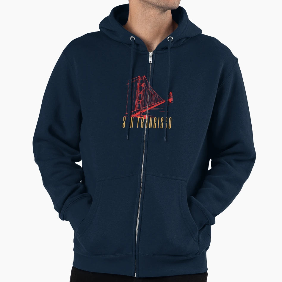San Francisco California Hoodie - Trendy Graphic Unisex - T-Shirt, Sweatshirt, Hoodie