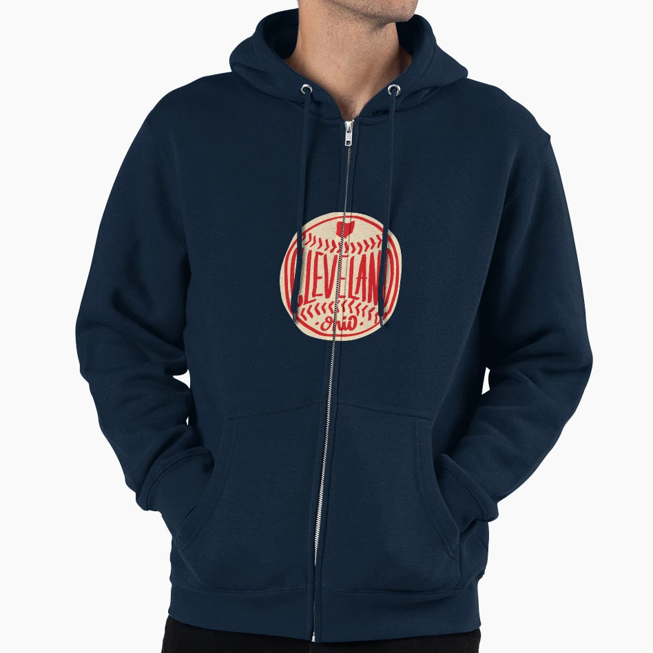 Cleveland Ohio Hand Drawn Script Hoodie - Streetwear Style Men Women - T-Shirt, Sweatshirt, Hoodie
