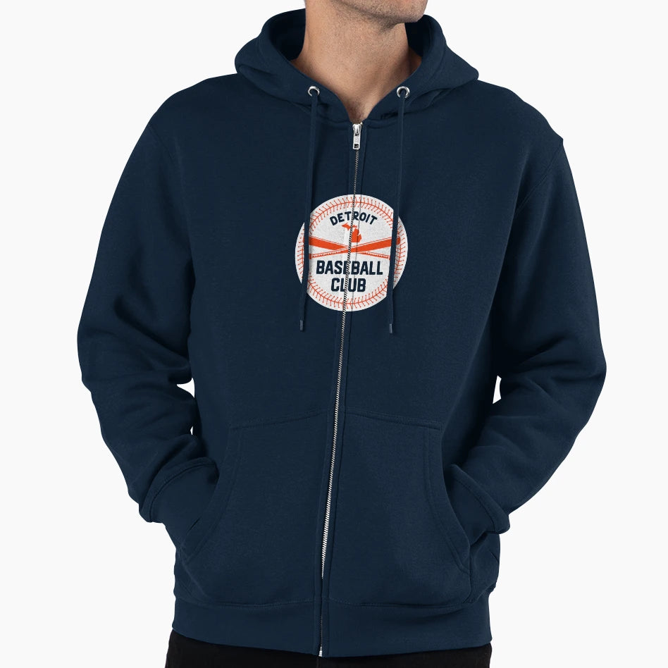 Detroit Baseball Club Bat And Stitches Hoodie - Custom Art Print Men Women - T-Shirt, Sweatshirt, Hoodie