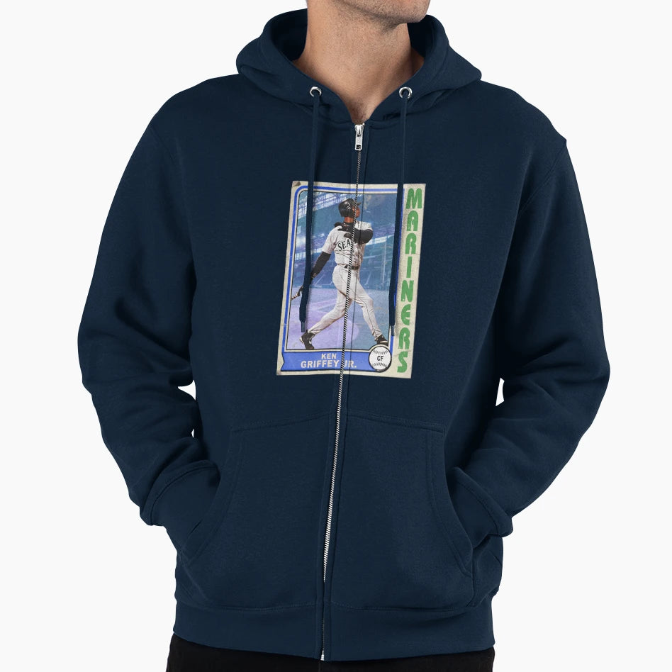 Ken Griffey Jr Baseball Card Hoodie - Aesthetic Graphic Unisex - T-Shirt, Sweatshirt, Hoodie