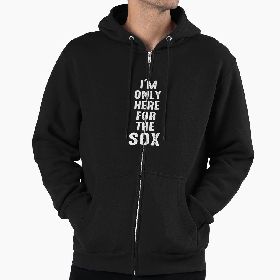 Im Only Here Sox Hoodie - Novelty Apparel Unisex - T-Shirt, Sweatshirt, Hoodie