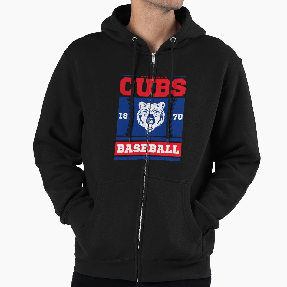Chicago Cubs 1870 Baseball Varsity Hoodie - Casual Everyday Wear Men Women - T-Shirt, Sweatshirt, Hoodie