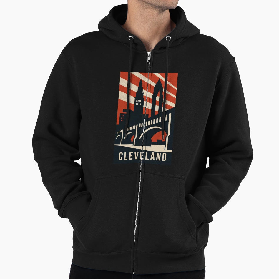 Cleveland Travel Hoodie - Graphic Print Unisex - T-Shirt, Sweatshirt, Hoodie