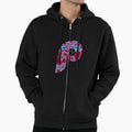 Red And Blue Marble Font Hoodie - Trendy Graphic Men Women - T-Shirt, Sweatshirt, Hoodie