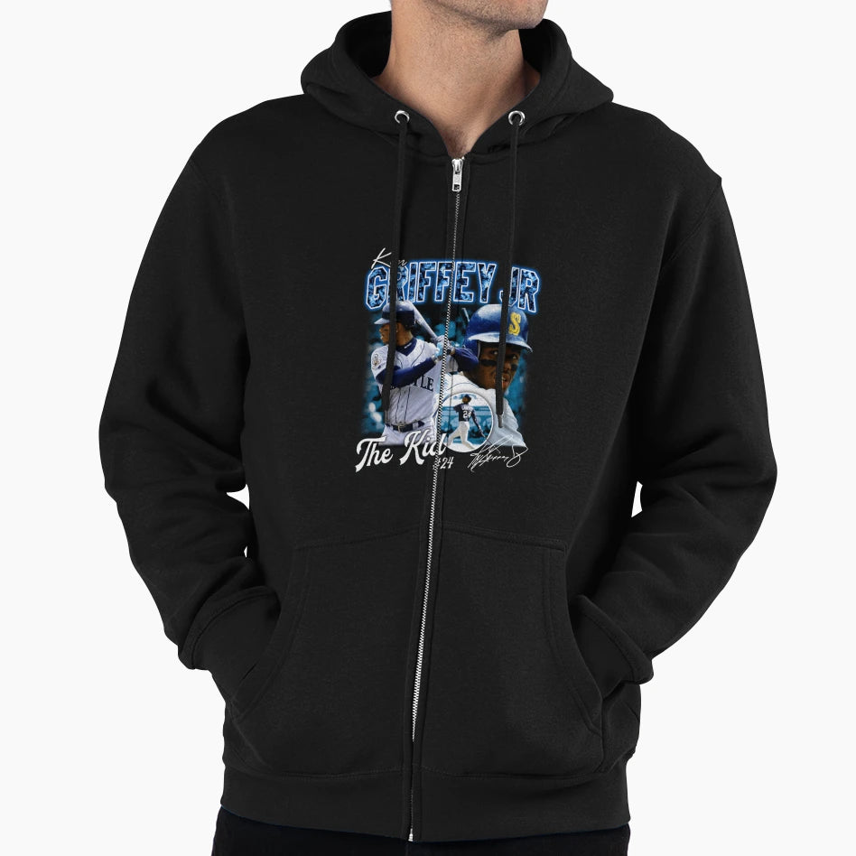 Ken Griffey Jr Basketball Legend Hoodie - Fun Novelty Design Men Women - T-Shirt, Sweatshirt, Hoodie