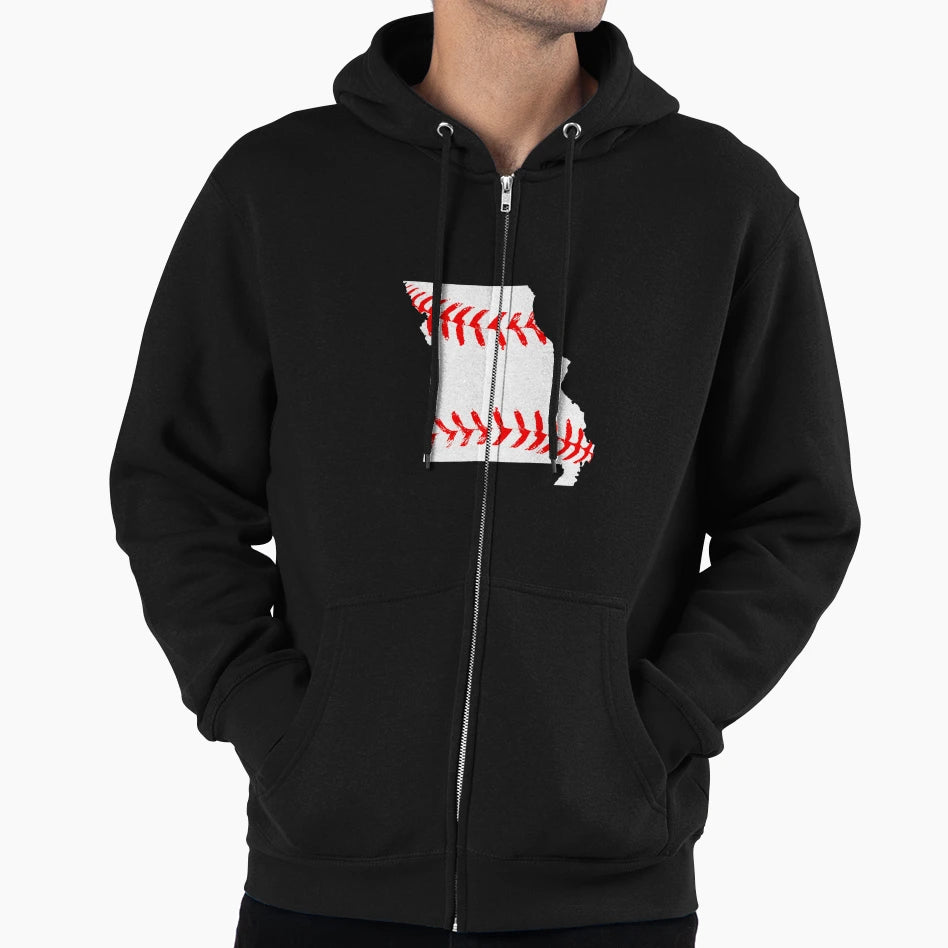 Missouri Baseball Hoodie - Custom Art Print Men Women - T-Shirt, Sweatshirt, Hoodie