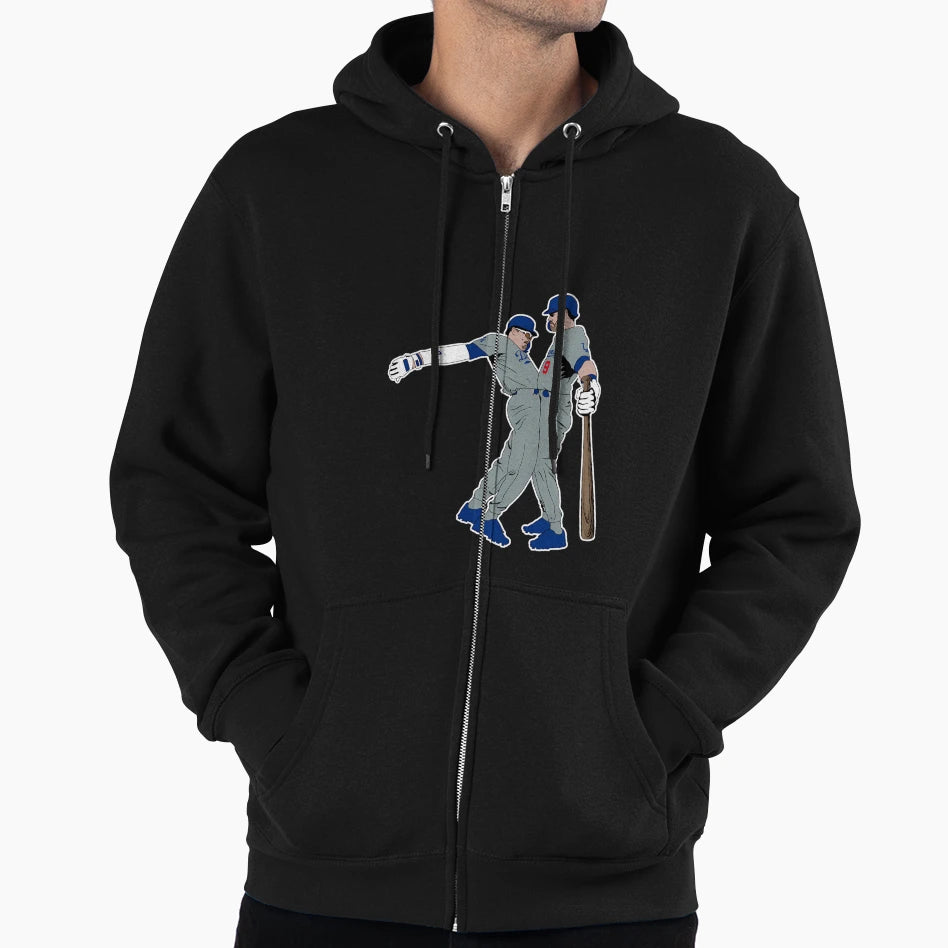 Dodger Dinger Crotch Bump Hoodie - Fun Novelty Design for Adults - T-Shirt, Sweatshirt, Hoodie