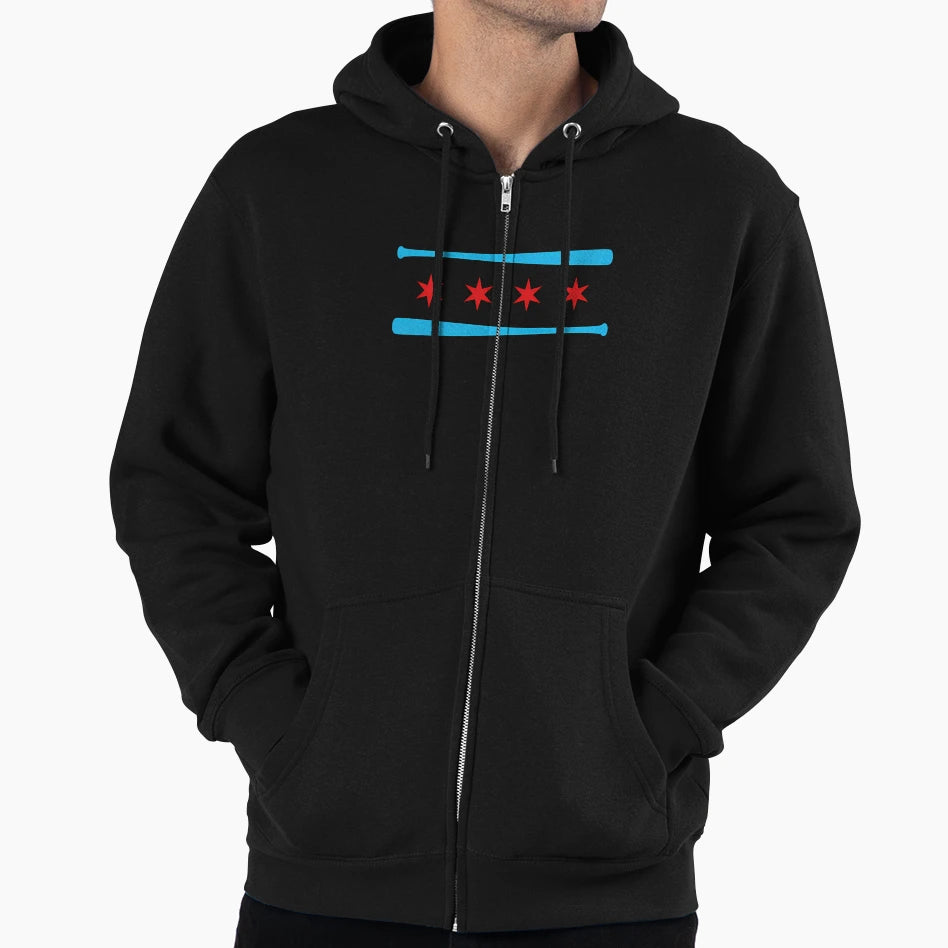 Chicago Baseball Hoodie - Streetwear Style Unisex - T-Shirt, Sweatshirt, Hoodie