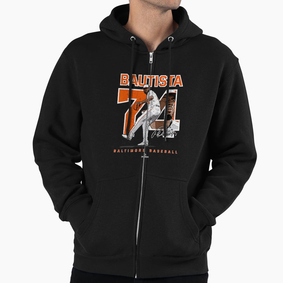 Number And Portrait Felix Bautista Hoodie - Casual Everyday Wear Unisex - T-Shirt, Sweatshirt, Hoodie