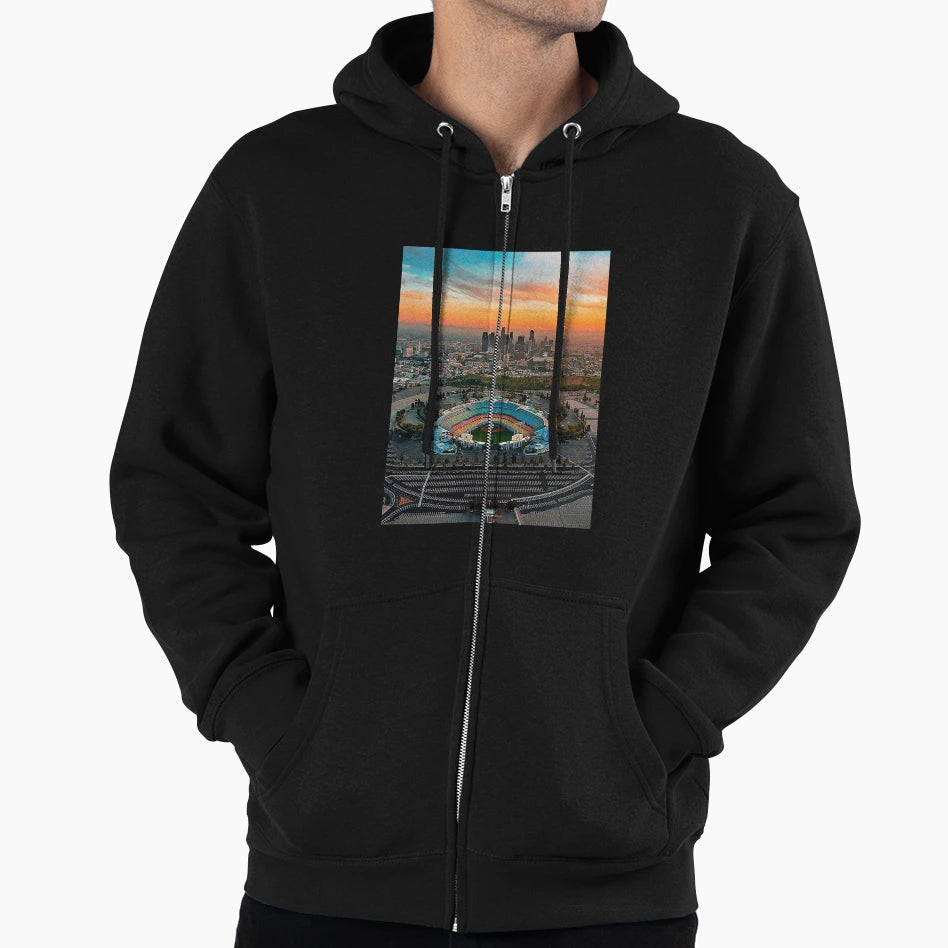 Dodger Stadium Los Angeles Baseball Hoodie - Minimalist Print Men Women - T-Shirt, Sweatshirt, Hoodie