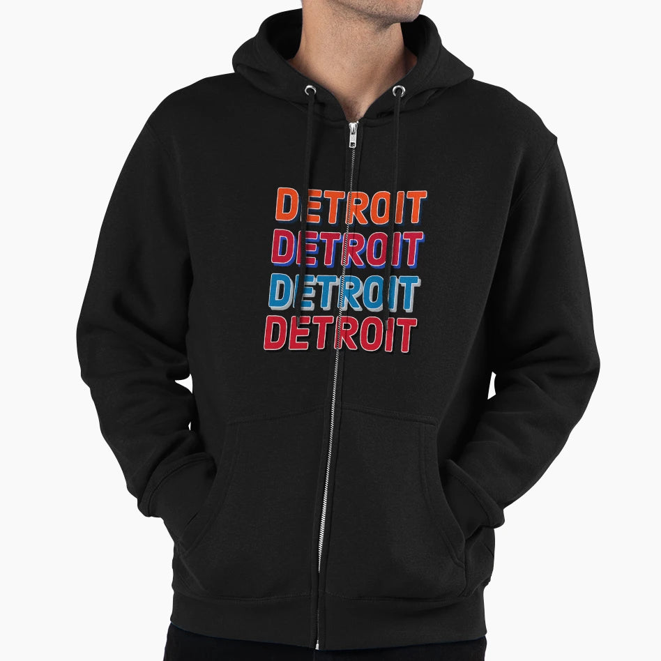 Detroit Sports Teams Multi Color Pride Hoodie - Unique Graphic Men Women - T-Shirt, Sweatshirt, Hoodie