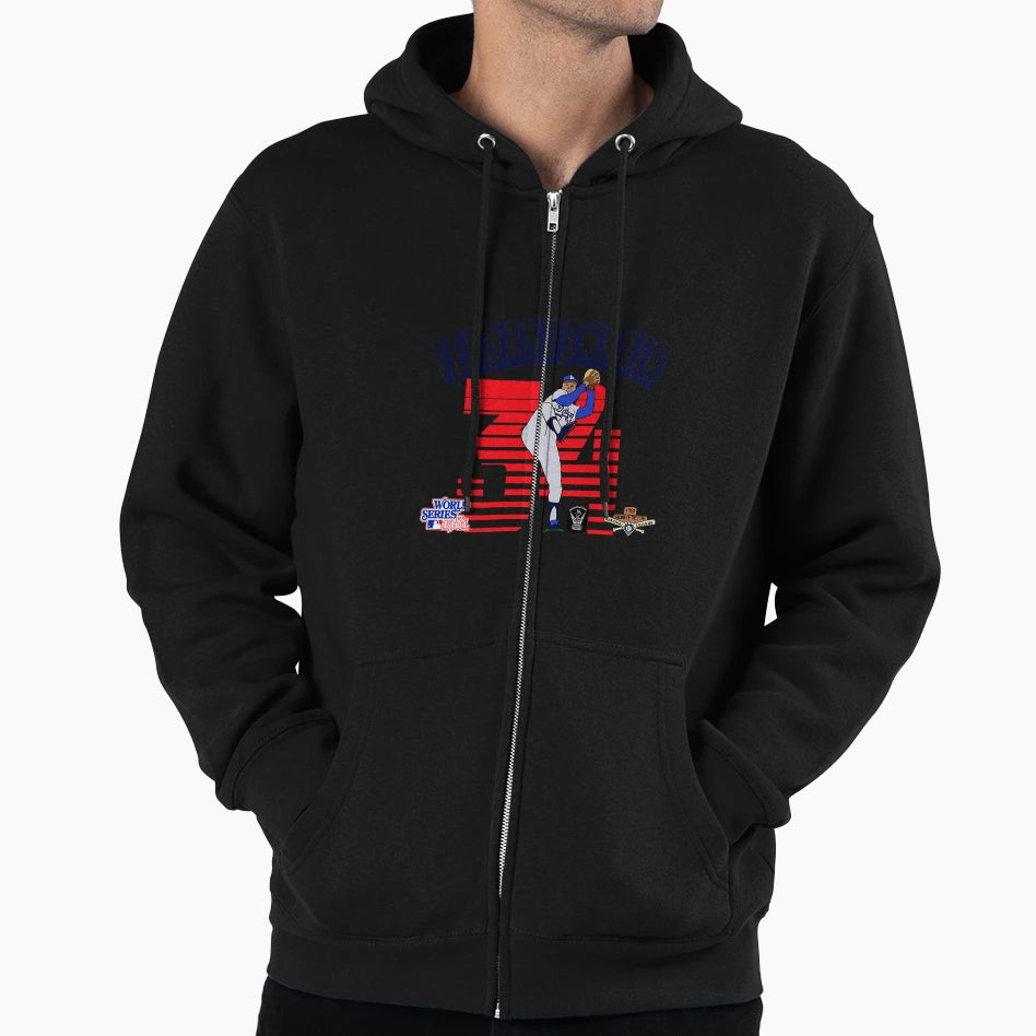 Fernandomania Fernando Valenzuela Hoodie - Novelty Apparel for Adults - T-Shirt, Sweatshirt, Hoodie