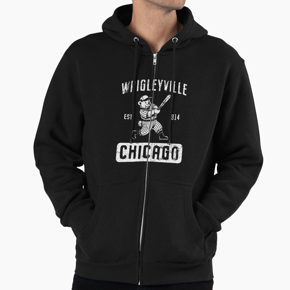 Wrigleyville Chicago Cub Chicago Hoodie - Graphic Print for Adults - T-Shirt, Sweatshirt, Hoodie