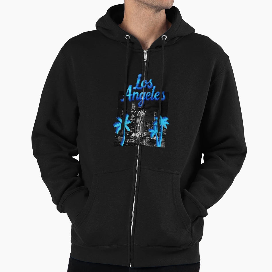 Los Angeles Blue Hoodie - Aesthetic Graphic Unisex - T-Shirt, Sweatshirt, Hoodie