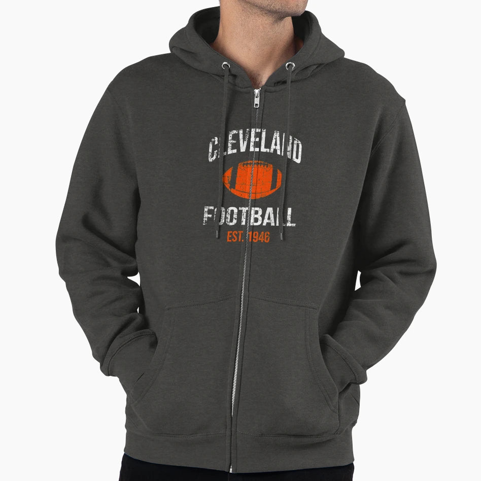 Cleveland Football Team Hoodie - Graphic Print for Adults - T-Shirt, Sweatshirt, Hoodie