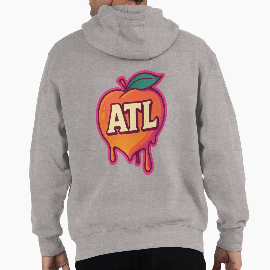 Atl Drip Peach Atlanta Streetwear Hoodie - Aesthetic Graphic Unisex - T-Shirt, Sweatshirt, Hoodie