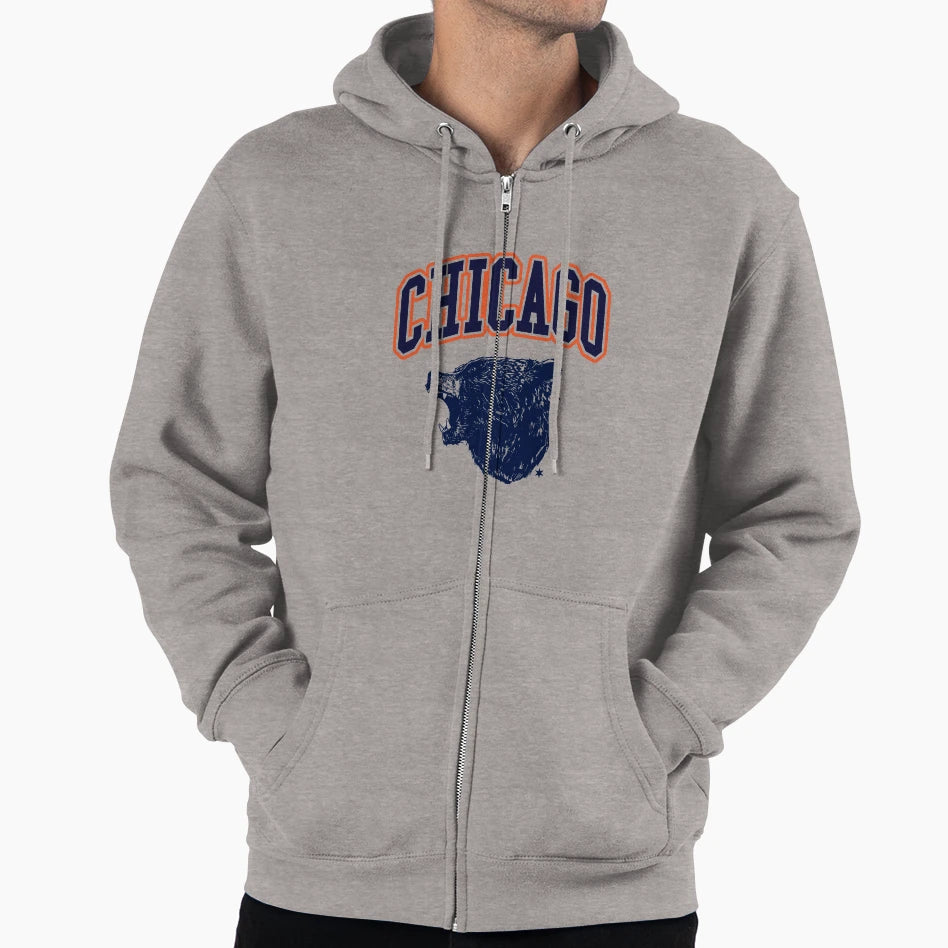 Bear Down Chicago Light Hoodie - Unique Graphic for Adults - T-Shirt, Sweatshirt, Hoodie
