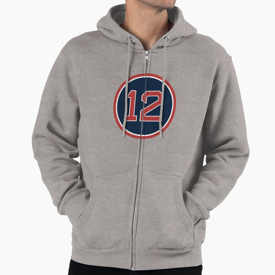 Brock Holt 12 Jersey Number Hoodie - Custom Art Print Men Women - T-Shirt, Sweatshirt, Hoodie
