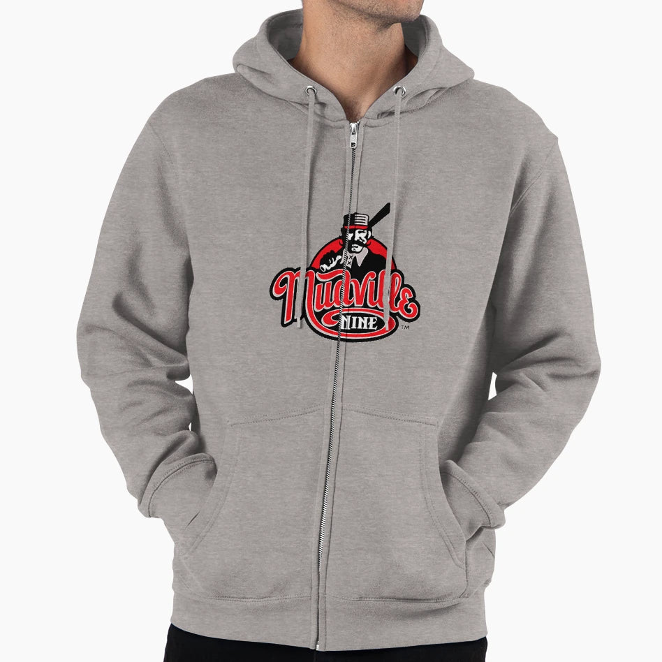 Mudville Nine Baseball Hoodie - Minimalist Print Men Women - T-Shirt, Sweatshirt, Hoodie