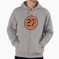 Delmon Young 27 Jersey Number Hoodie - Trendy Graphic Unisex - T-Shirt, Sweatshirt, Hoodie