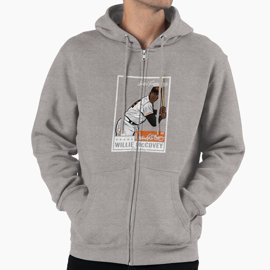 Willie Mccovey Throwback Card Hoodie - Unique Graphic Men Women - T-Shirt, Sweatshirt, Hoodie