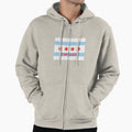 Chicago Flag Chicago Text Hoodie - Fun Novelty Design Unisex - T-Shirt, Sweatshirt, Hoodie