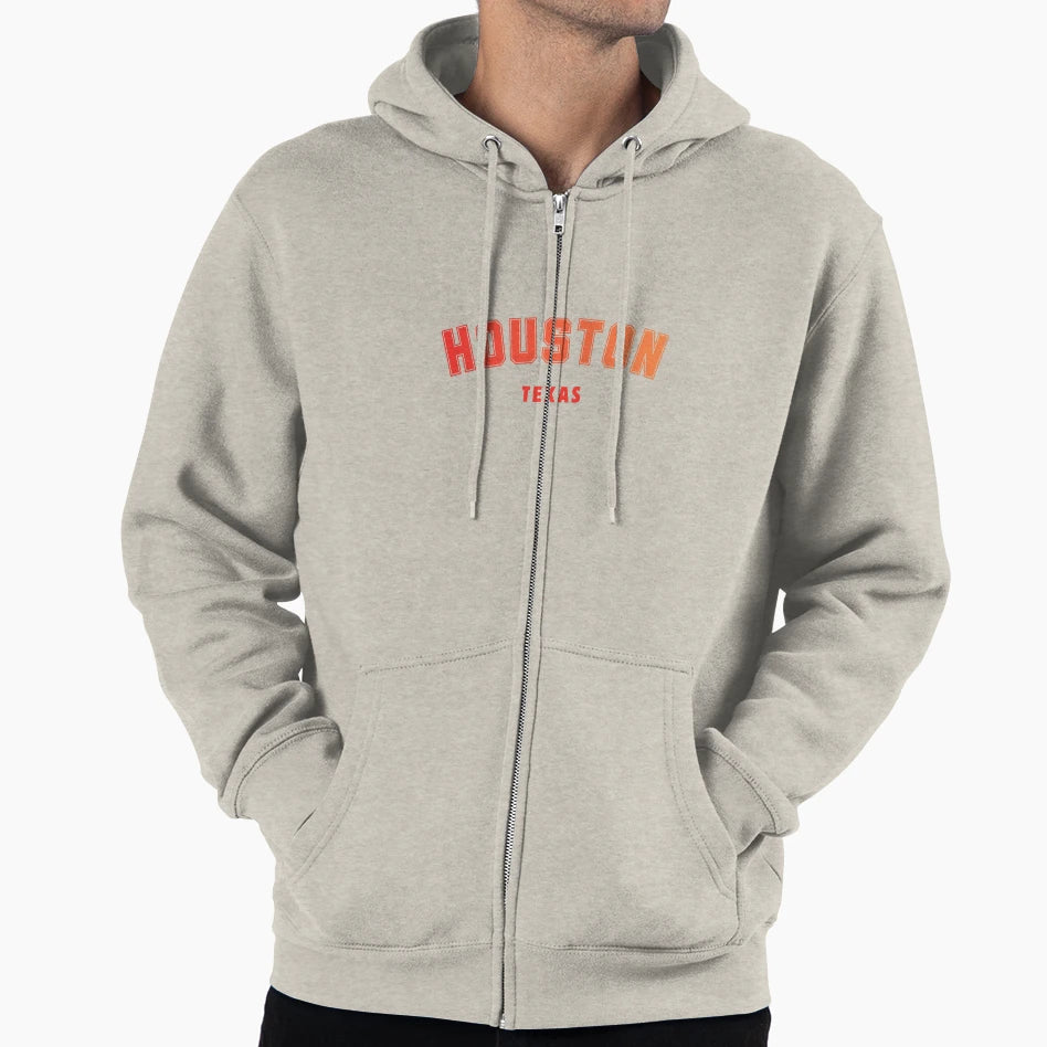 Houston Texas Gradient Typography Hoodie - Streetwear Style Men Women - T-Shirt, Sweatshirt, Hoodie