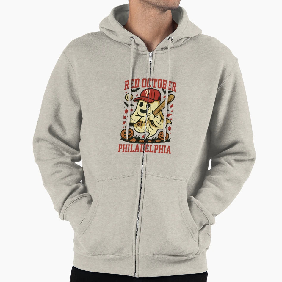 Phillies Ghost Pumpkin Hoodie - Custom Art Print Men Women - T-Shirt, Sweatshirt, Hoodie