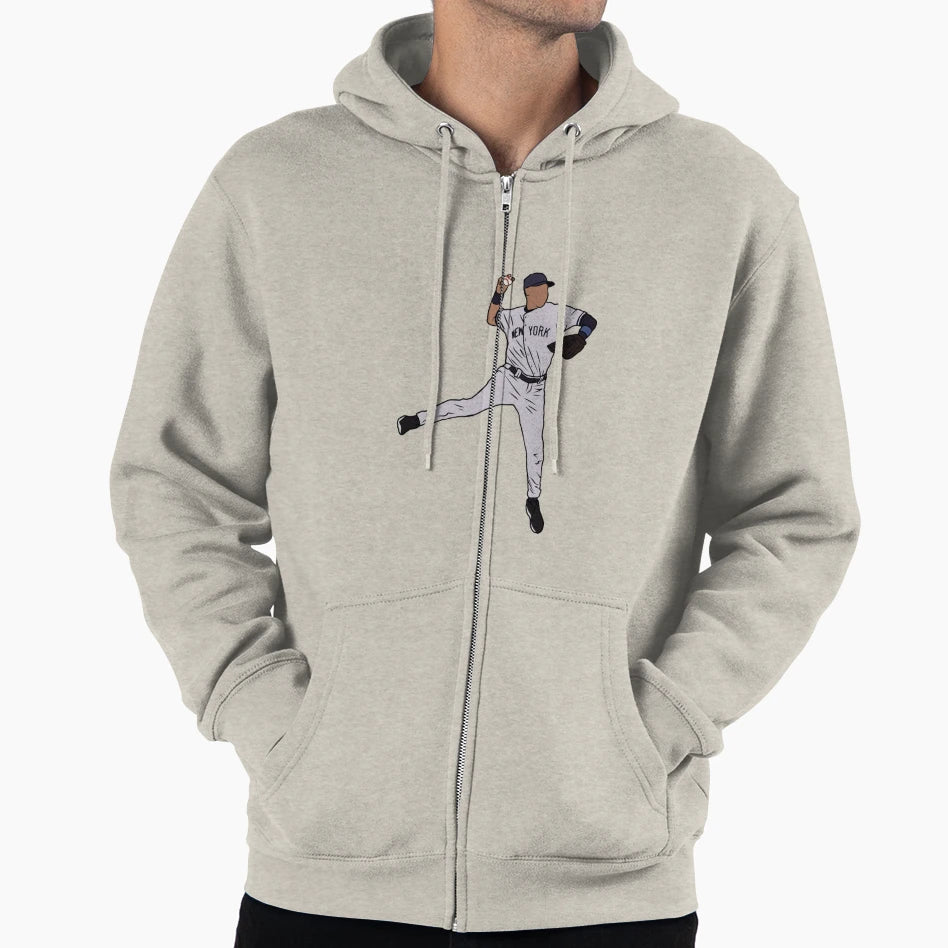 Derek Jeter Jump Throw Hoodie - Minimalist Print Men Women - T-Shirt, Sweatshirt, Hoodie