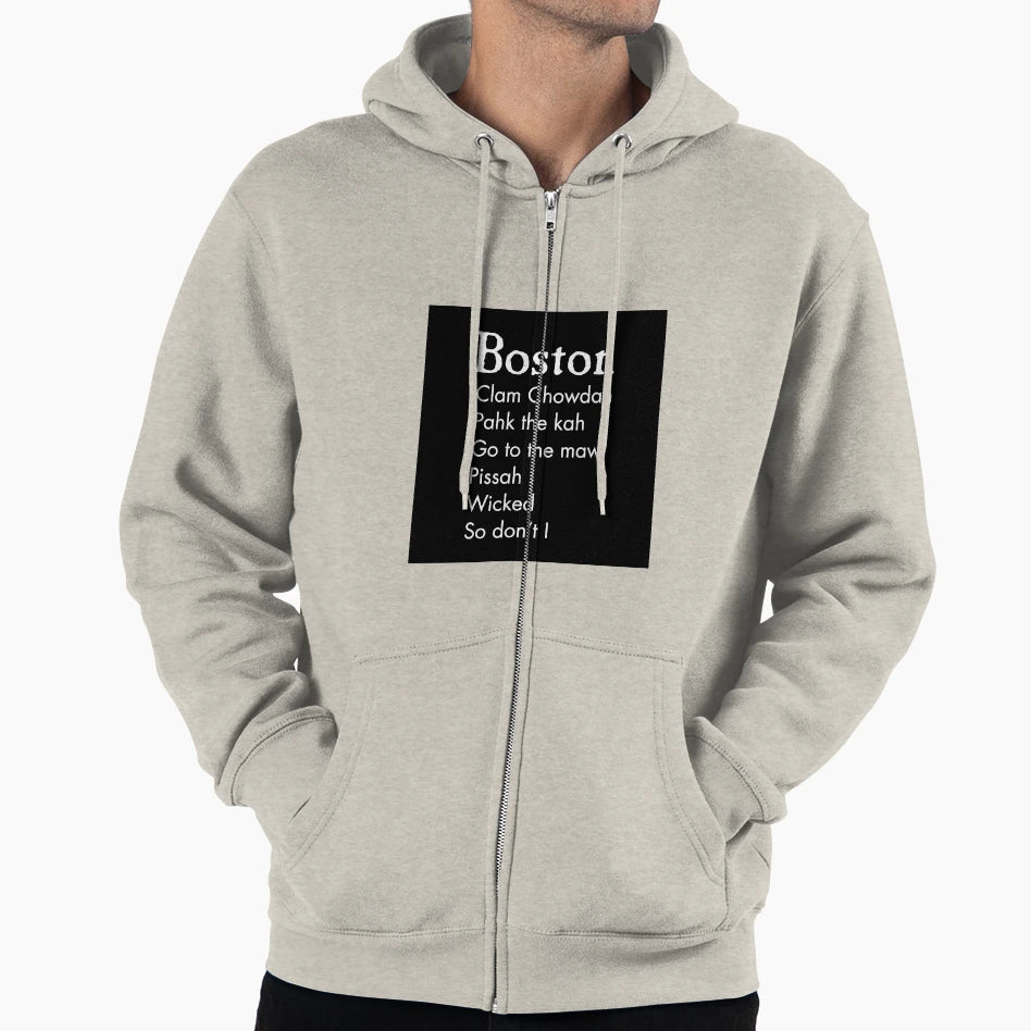 Boston Hoodie - Minimalist Print Men Women - T-Shirt, Sweatshirt, Hoodie