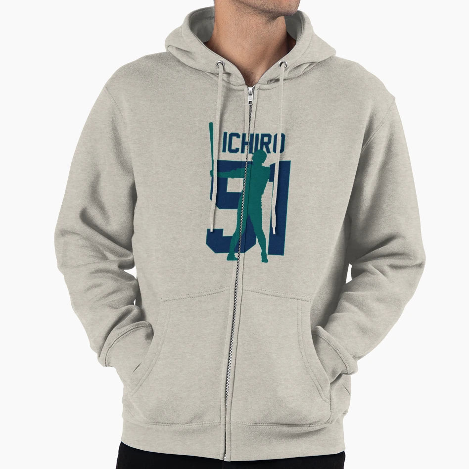 Ichiro Suzuki Jersey Number Hoodie - Novelty Apparel Men Women - T-Shirt, Sweatshirt, Hoodie
