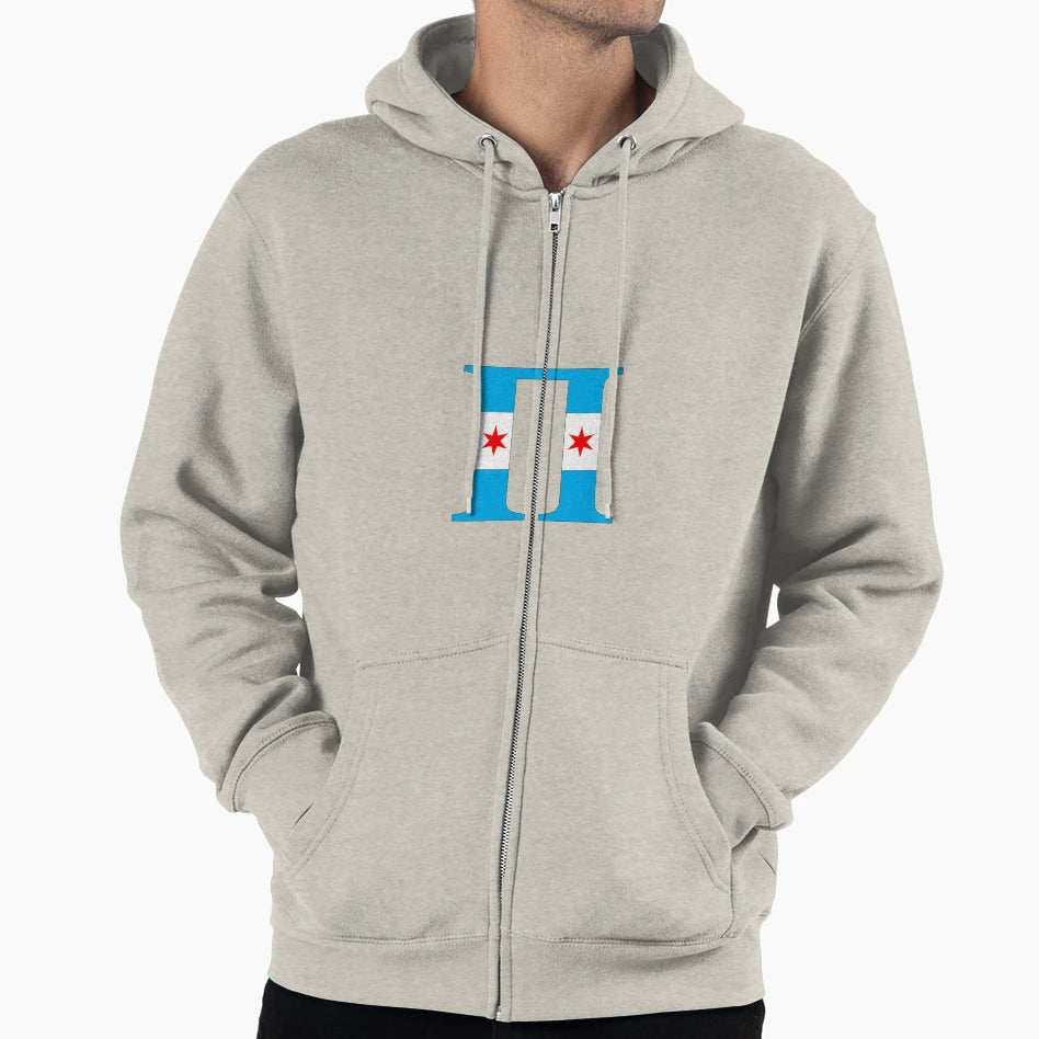 Chicago Pi Greek Letter Hoodie - Graphic Print Men Women - T-Shirt, Sweatshirt, Hoodie