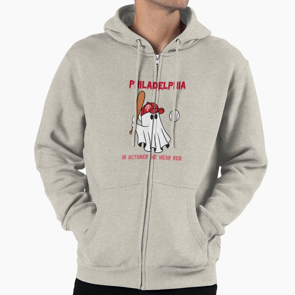 Phillies Ghost Pumpkin Hoodie - Streetwear Style Unisex - T-Shirt, Sweatshirt, Hoodie