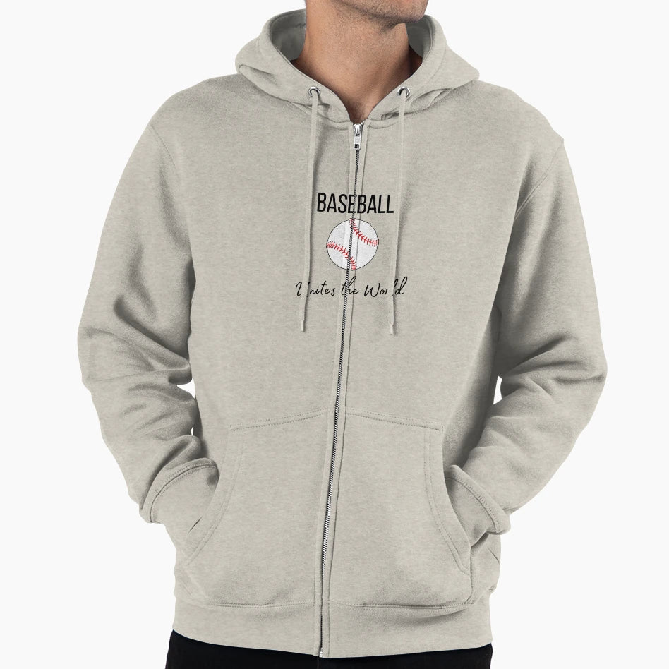 Baseball Unites World Sports Hoodie - Minimalist Print Unisex - T-Shirt, Sweatshirt, Hoodie