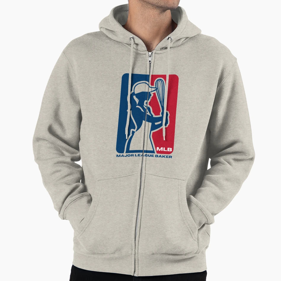 Major League Baker Mlb Logo Baking Parody Hoodie - Unique Graphic Unisex - T-Shirt, Sweatshirt, Hoodie