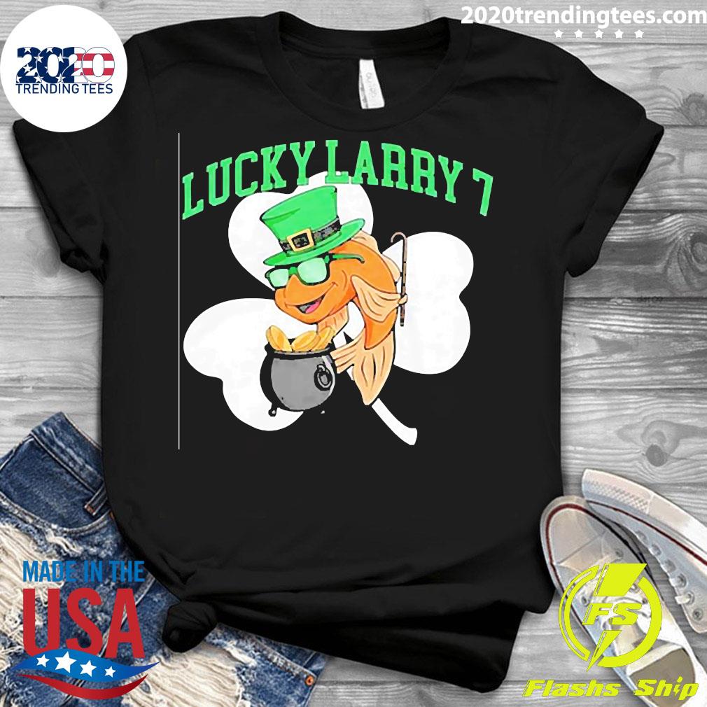 St Patrick's Day Lucky Larry 7 - Adult & Kids T-Shirts, Sweatshirts & Hoodies apparel design preview 3