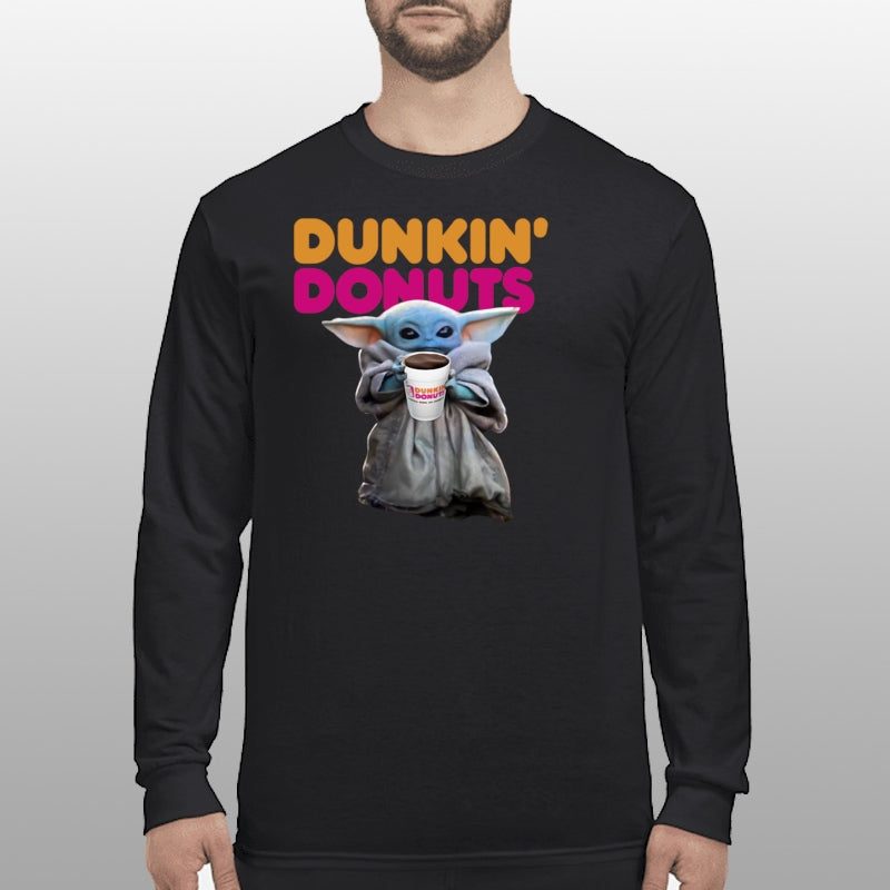 Star Wars Baby Yoda Dunkin' Donuts - Adult & Kids T-Shirts, Sweatshirts & Hoodies apparel design preview 4