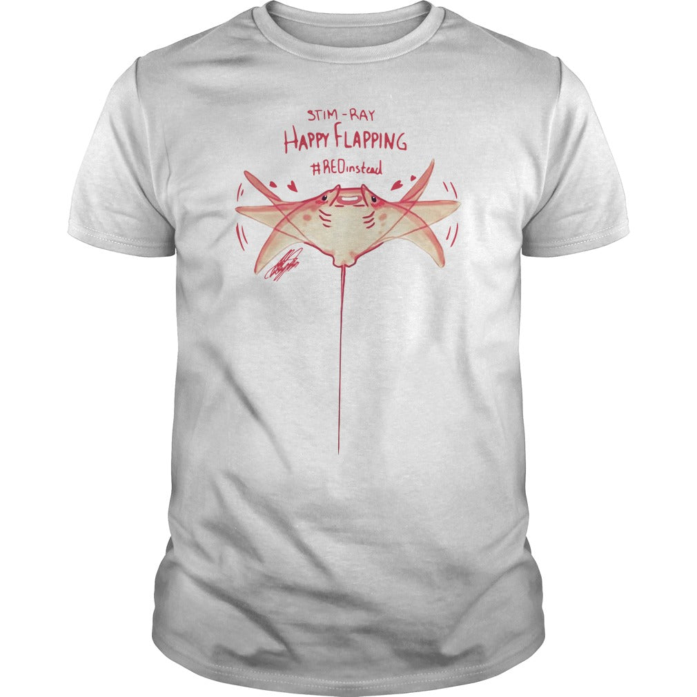 Stim Ray Happy Flapping #Redinstead - Adult & Kids T-Shirts, Sweatshirts & Hoodies apparel design preview 1