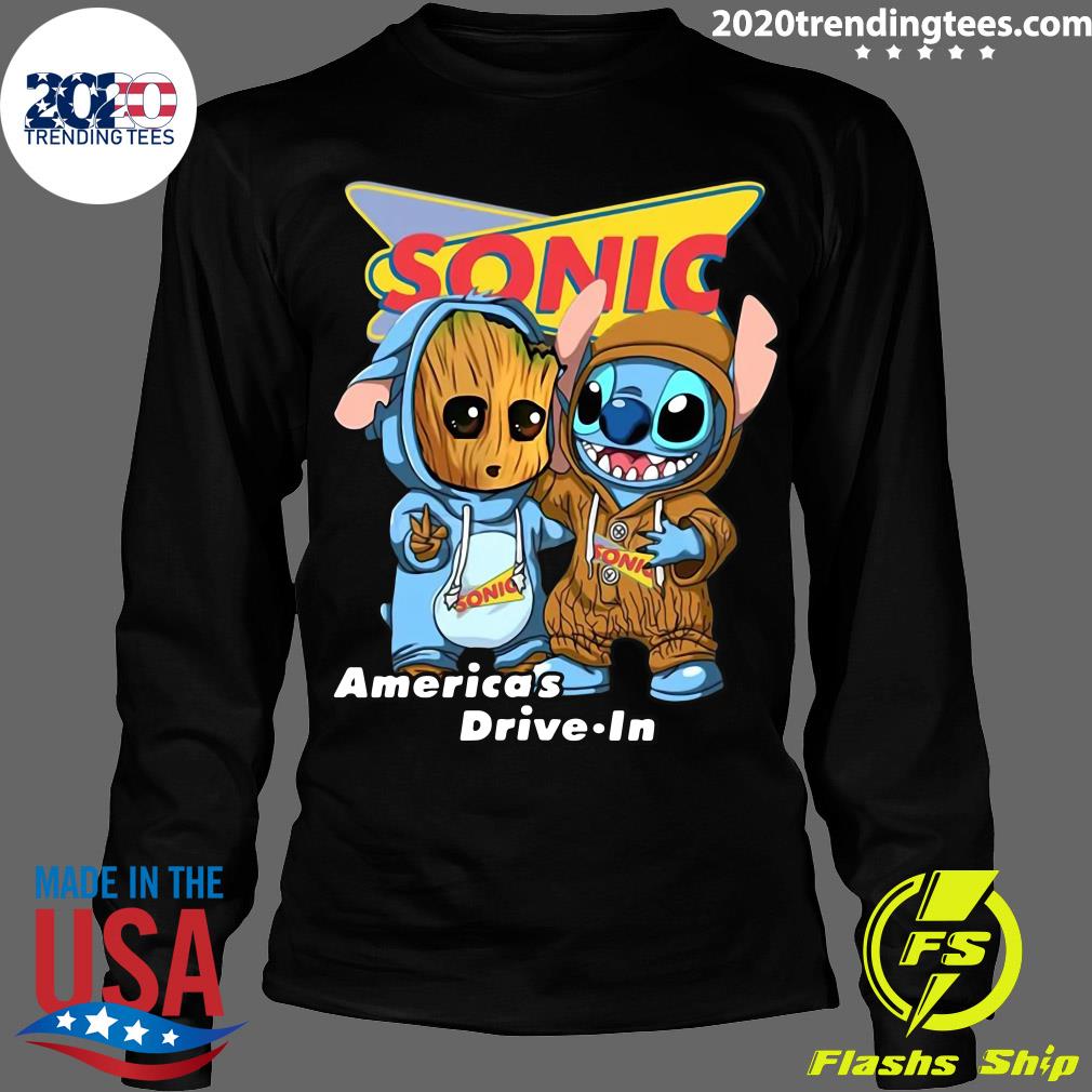 Stitch And Groot Sonic America's Drive In - Adult & Kids T-Shirts, Sweatshirts & Hoodies apparel design preview 4