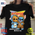 Stitch And Groot Sonic America's Drive In - Adult & Kids T-Shirts, Sweatshirts & Hoodies apparel design preview 1