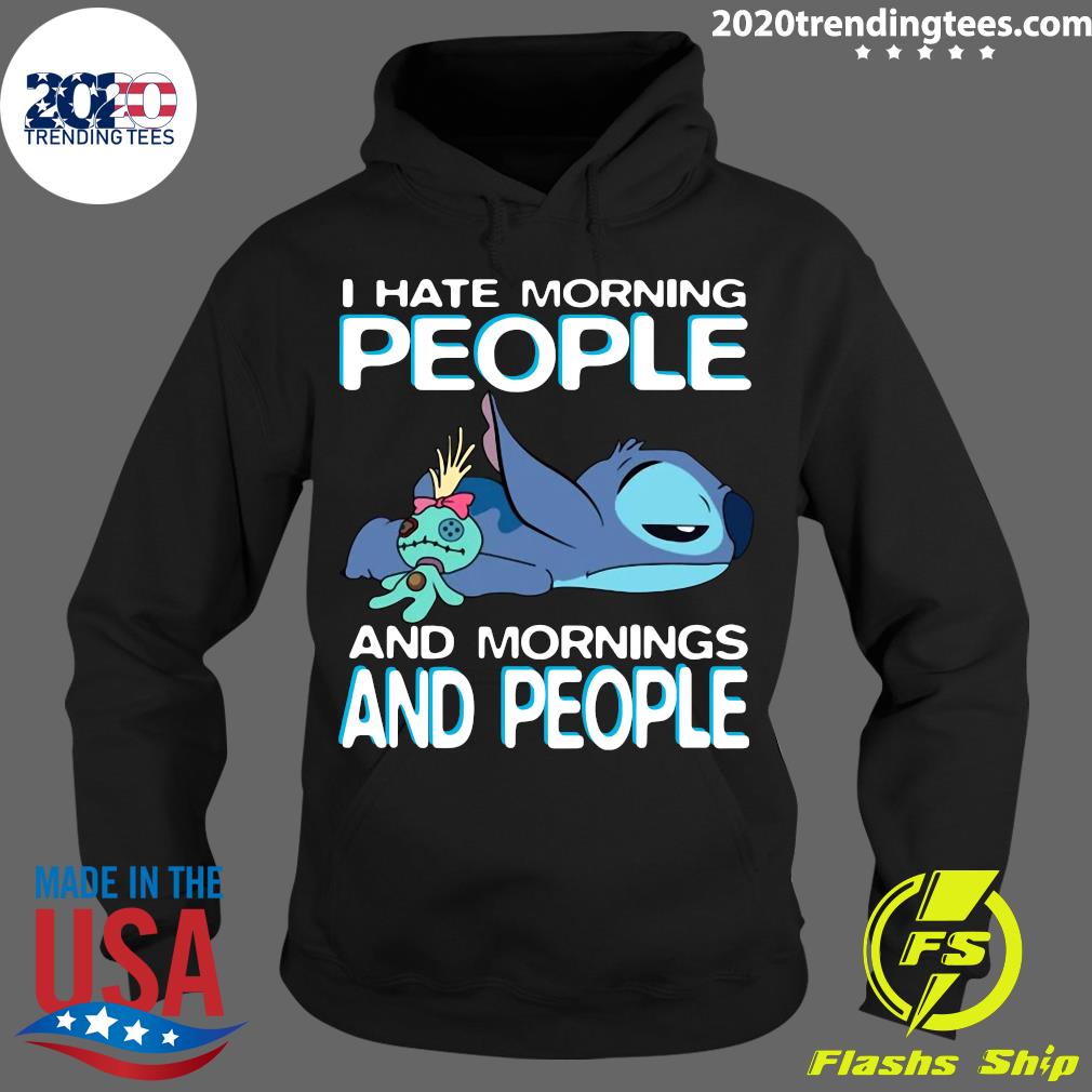 Stitch I Hate Morning People And Mornings - Adult & Kids T-Shirts, Sweatshirts & Hoodies apparel design preview 2