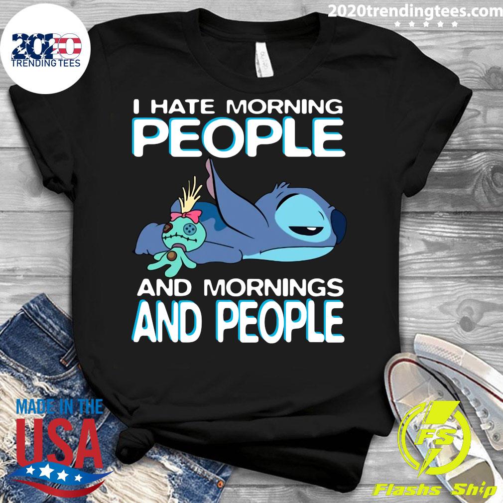 Stitch I Hate Morning People And Mornings - Adult & Kids T-Shirts, Sweatshirts & Hoodies apparel design preview 3