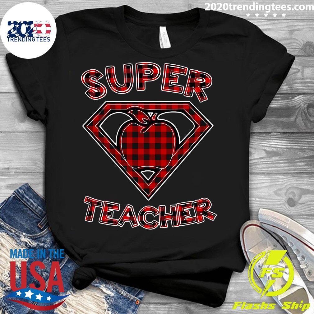 Super Teacher Superhero Apple - Adult & Kids T-Shirts, Sweatshirts & Hoodies apparel design preview 3