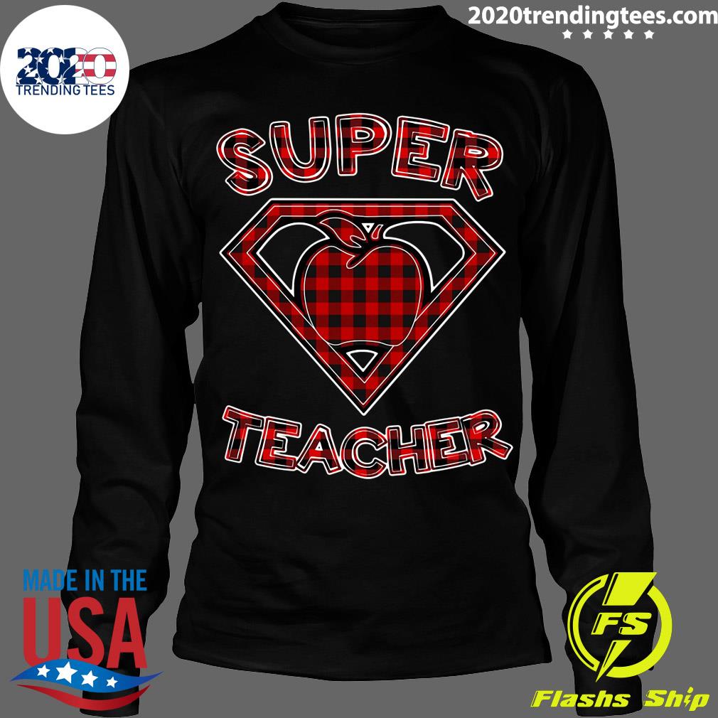 Super Teacher Superhero Apple - Adult & Kids T-Shirts, Sweatshirts & Hoodies apparel design preview 4