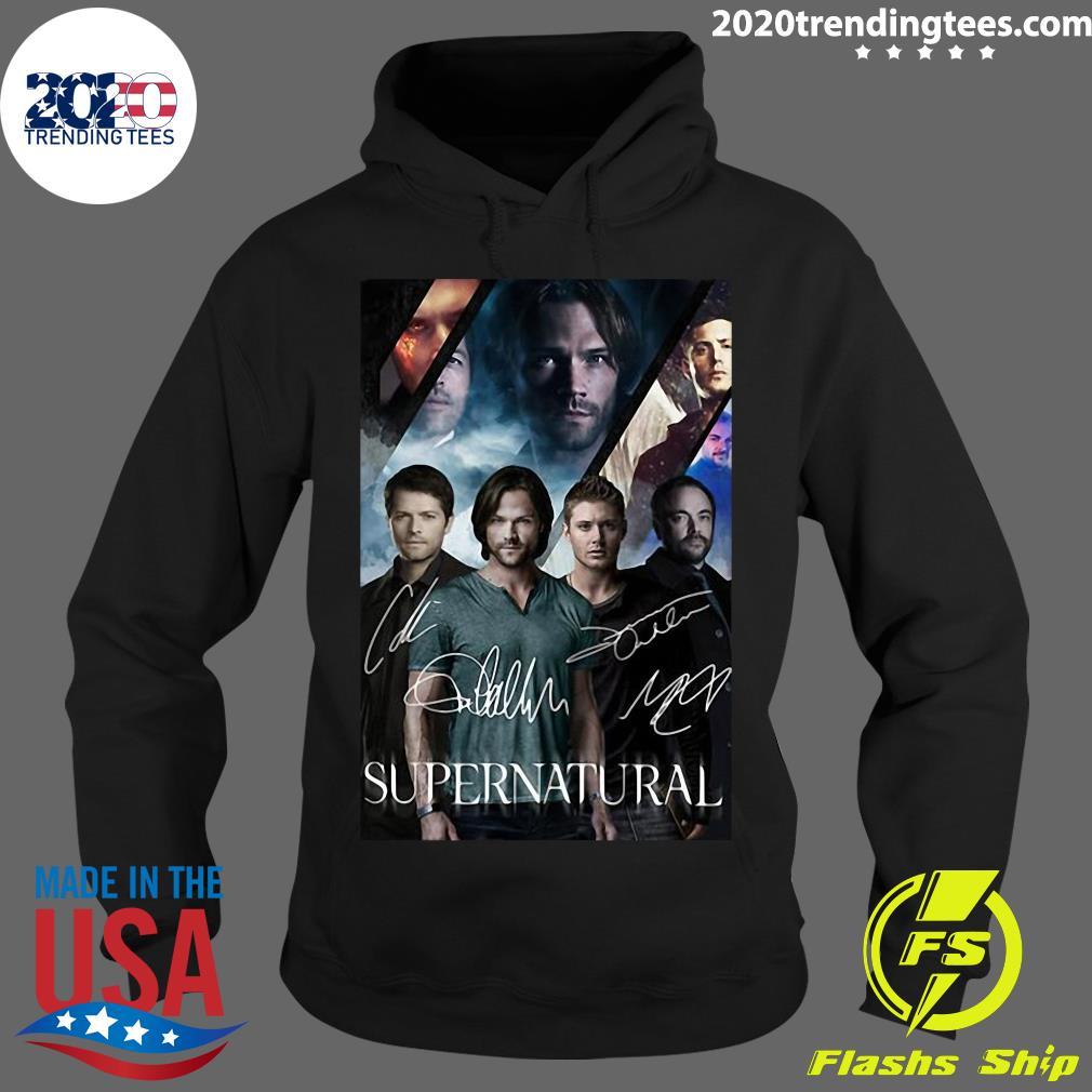 Supernatural Characters Signatures - Adult & Kids T-Shirts, Sweatshirts & Hoodies apparel design preview 2