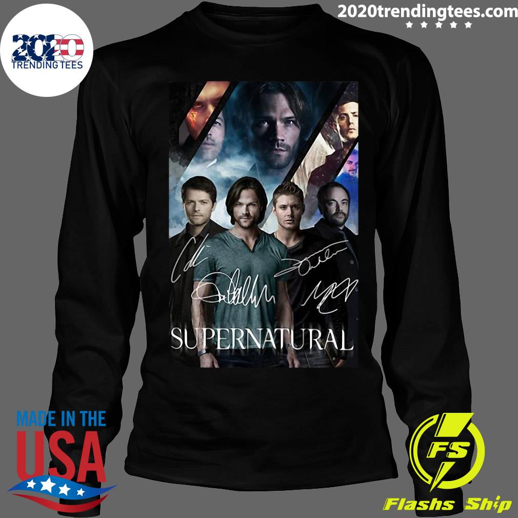 Supernatural Characters Signatures - Adult & Kids T-Shirts, Sweatshirts & Hoodies apparel design preview 4