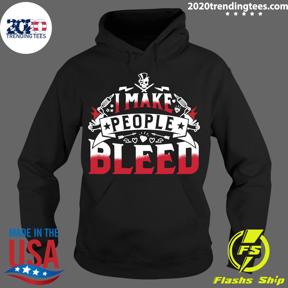 Tattoo Ink Artist Art Skull I Make People Bleed - Adult & Kids T-Shirts, Sweatshirts & Hoodies apparel design preview 2