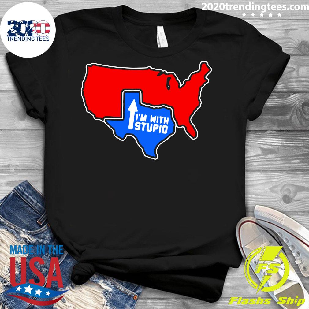 Texas I'm With Stupid - Adult & Kids T-Shirts, Sweatshirts & Hoodies apparel design preview 3